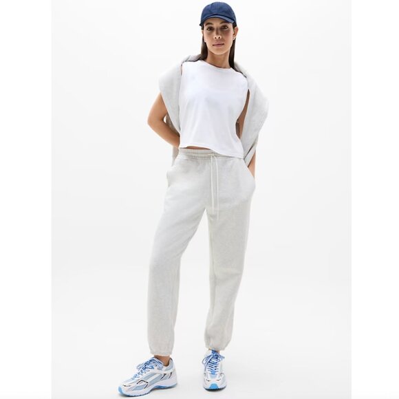 Large, XL - ATHLETA Forever Fleece Mid Rise Jogger Soft Loungewear Grey Gray NWT - Picture 5 of 5